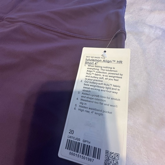 lululemon Align™ High-Rise Short 4" size 20 - Picture 3 of 4